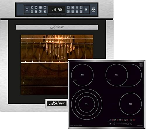 Kaiser Set four EH 6306 R+KCT 6715 F, Four à encastrer,inox,79L 15 Fct. +plaque de cuisson vitrocéramique 60 cm