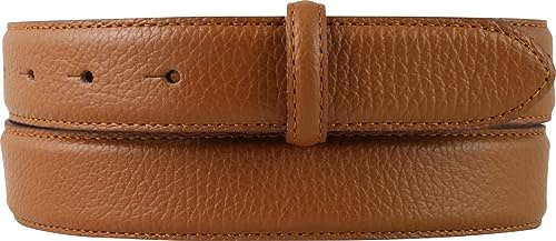 BELTINGER Gürtel mit Pigmentprägung und Steppnaht ohne Schnalle 3 cm | Modischer Ledergürtel für H-Schnalle 30mm Damen Herren | Jeans-Gürtel 3cm