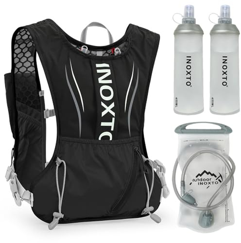 Lixada 5L Ultraleicht Trinkrucksack Trail Rucksack Trinkweste, Hydration Pack Fahrradrucksack für Laufen, Camping, Wandern, Marathoner