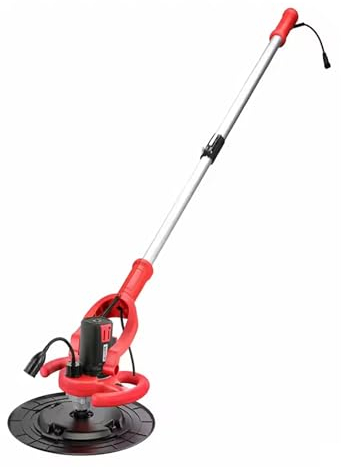 LBMED Máquina Pulidora Alisadora Paredes, Paleta Eléctrica Mortero Concreto con 4 Discos Alisadores Y Mango Extraíble, Iluminación LED Y Velocidad Ajustable 6 Velocidades (0-280rpm/min),Suave Incluso