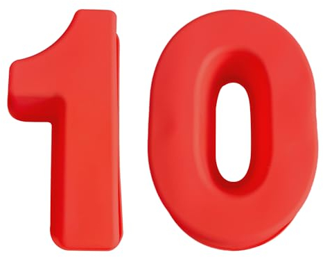 HDGSAFD Set di 2 stampi per torta in silicone rosso, corpo rettangolare con prisma