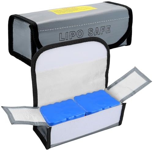 TsunNee 2PCS Lipo Battery Safe Bag LiPo Guard Bag, Fireproof Safety Protection Bag, Explosion Proof Safety Guard Case, Module Battery Charging Protection Bag Sack Pouch