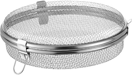 CAKEEYUM Cesta para lavavajillas para artículos pequeños Cesta para lavavajillas de Acero Inoxidable con 3 Hebillas y Malla Fina para Redonda sin olores para Utensilios de Lava