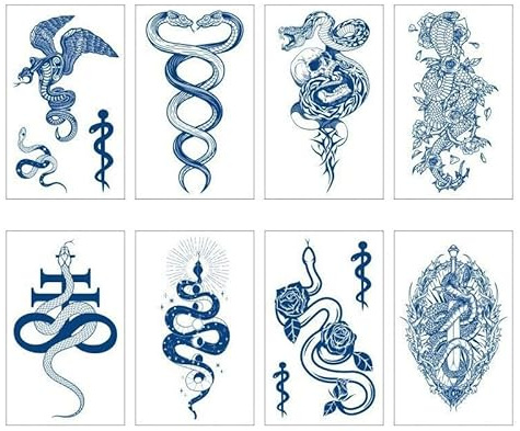 8 Stück Kräutersaft-Tattoo-Aufkleber, Semipermanente Tattoo-Aufkleber, Langlebige Simulierte Tattoo-Aufkleber
