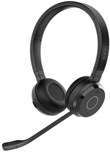 Jabra Evolve 65 Te (troisième édition) Casque sans Fil Double Oreille – Micro antibruit, autonomie de 16 Heures, Double connectivité, Fonctionne avec Toutes Les Plateformes UC comme Zoom et Google