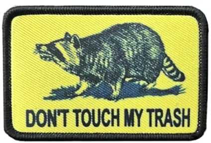 DON'T TOUCH MY TRASH Klett Patch Maus Patches Klett Drucken Taktische Moral Militär Abzeichen Patches Für Taktische Kleidung Rucksack Baseballkappe Uniform