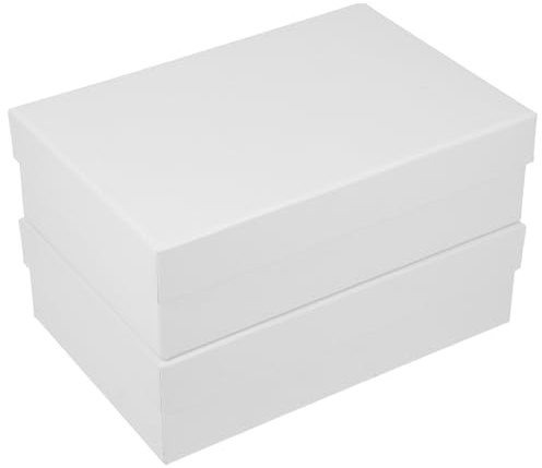 Beavorty Kraftpapier Geschenkboxen Mit Deckel 2 Stück 9.25 X 6.30 X 2.75 Zoll Geschenkverpackung Für Valentinstag Hochzeit Geburtstag Blumenarrangement Schmuck Süßigkeiten Parfüm