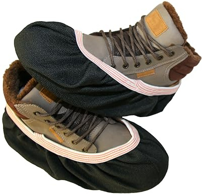 Goat Gripz Anti-Slip Shoe Socks, Traction for Snow and Ice, Polyester Weave, Elastic Band, Lightweight (M)