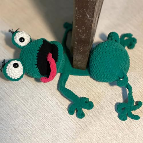 Türstopper Tier, Handgefertigter Türstopper mit Tiermotiven, Niedliche Dekorative Figur Türstopper für Haus und Büro, Innenraum Türstopper Stoff Tier Türstopper Boden für Kinderzimmer (Frosch)