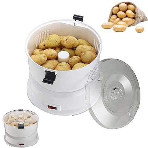 YZRDCXM Electric Potato Peeler Machine,Rotary Rolling Peeler,Potato Rumbler Peeler Machine With Salad Rotator,Vegetable Dryer,Automatic Rapid Rotating Potato Peeler,for Kitchen Fruits Vegetables