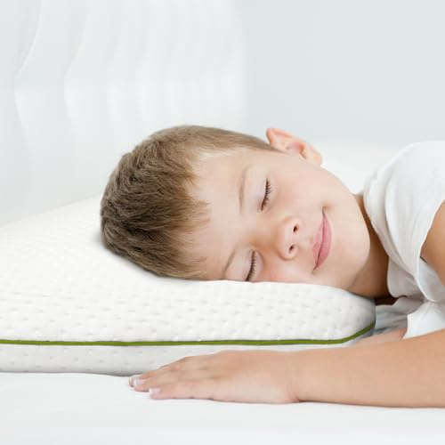Ferò Almohada Cuna 60x40x6 cm en Tencel Hipoalergénico – para Niños Mayores de 2 Años - Comodidad y Seguridad para un Sueño Tranquilo – Espuma Viscoelástica Natural Suave y Transpirable Oeko-Tex