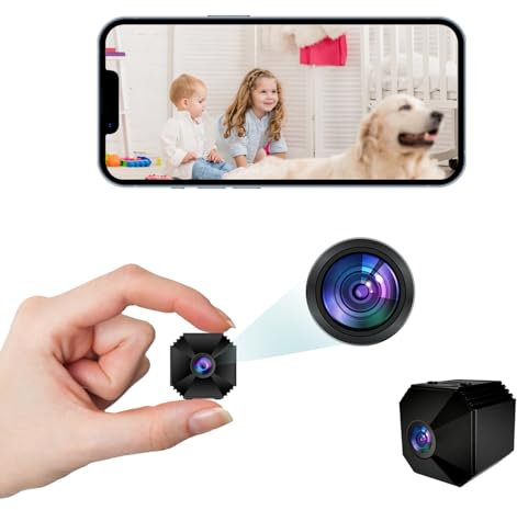 Camera Espion - WiFi 4K Mini Camera Espion Caméra de Surveillance Interieur pour Nounou avec Application, Vision Nocturne HD Automatique et Alerte de Détection de Mouvement Caméra Espion(2.4Ghz)
