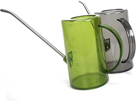 Veemoon Gießkessel 1000 Ml Mit Langer Öffnung Und Skala Kunststoff Pflanzengießkanne Für Zimmer Und Freilandpflanzen Blumengarten Bewässerungsgerät Mit Ergonomischem Griff