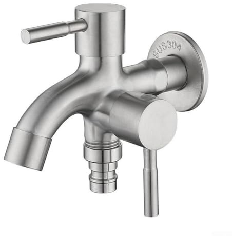 Double robinet pratique en acier inoxydable 304 pour cuisine lave-vaisselle et machine à laver