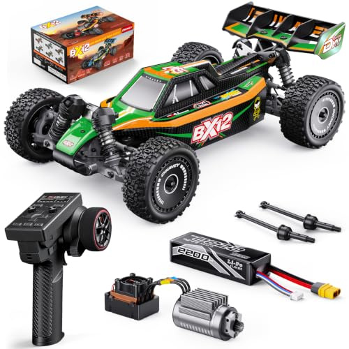 DIKAVEY 1/12 Bürstenlose RC Car, Max 42 MPH Schneller RC-Buggy, All-Terrain-Hochgeschwindigkeits-Ferngesteuertes Auto Erwachsene, Hobby-Offroad-RC-Truck, 4x4-Trucks mit 3S-Batterie