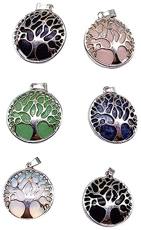 GARIOUANS 6 pezzi Ciondoli Albero della Vita in Lega per Creazione Gioielli Fai da Te Accessori Collana Bracciale Orecchini Bomboniere