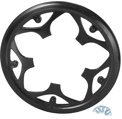 Gyrodymix 48 Zähne 9,5 cm 5 Löcher Fahrrad Kurbelgarnitur Kettenradabdeckung Schutz Kettenrad Schutzhülle Schwarz Langlebiges Produkt