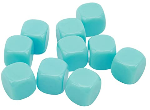 KIMISS Set di Dadi Vuoti Fai-da-te da 30 Pezzi - Dadi Divertenti a 6 Facce per Giochi da Tavolo, Apprendimento della Matematica e attività in Classe (azzurro)
