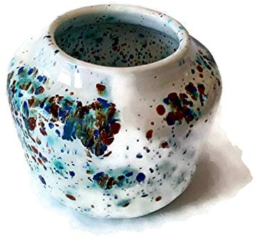 Colorful Ceramic Vases For Home Decor, White Cachepot Planter Pots For Indoor Plants, Office Desk Accessories For Women