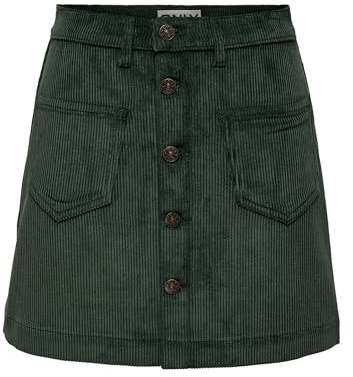 Only NOS Donna Onlamazing HW Corduroy Skirt Pnt Noos Gonna Not Applicable, Verde (Green Gables Green Gables), 42 (Taglia Unica: Small)