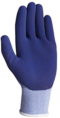 (144 Paar) teXXor Handschuhe Polyester-Strickhandschuhe Latex 144 x hellblau meliert/Mittelblau XL/10