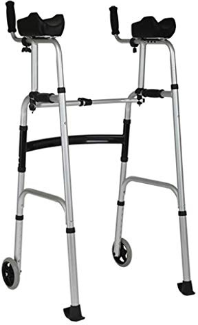 Multifunctional Walker Medical Walking Mobility Aid, Double Arm Support Walking Frame (Height:101-116cm/39.8-45.7)
