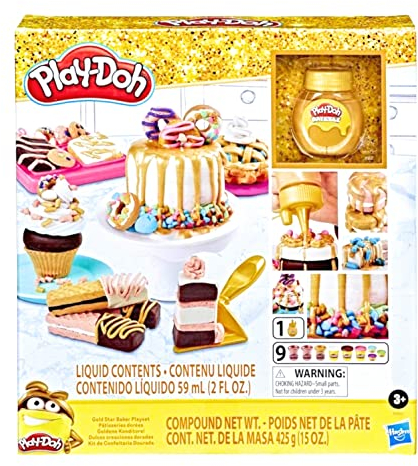 Hasbro E9437 Play-Doh Collection Gold Star Baker Playset, Multi