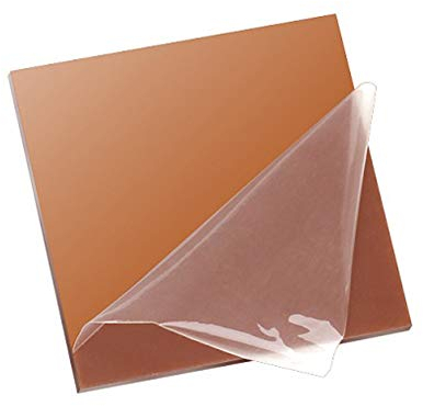 XMRISE Acrylplatte, gegossen, durchsichtig Kunststoff, braun, schwarz, durchsichtig, leicht zu schneiden, biegbar, DIY, Display, braun, 45 x 49,8 x 1 cm