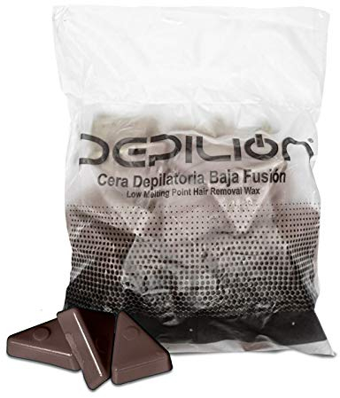 Cera caliente 1kg Chocolate | Cera baja fusión para depilación 1000gr | para pieles sensibles