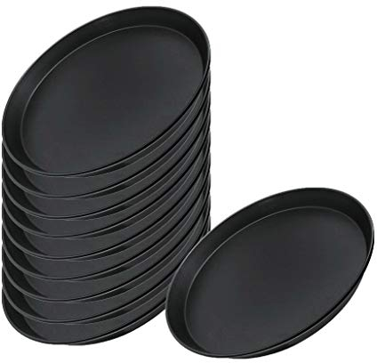 10er SET ZENKER Backblech rund, 30 cm mit Antihaftbeschichtung/Serie Black Metallic/Pizzablech/Ofenblech
