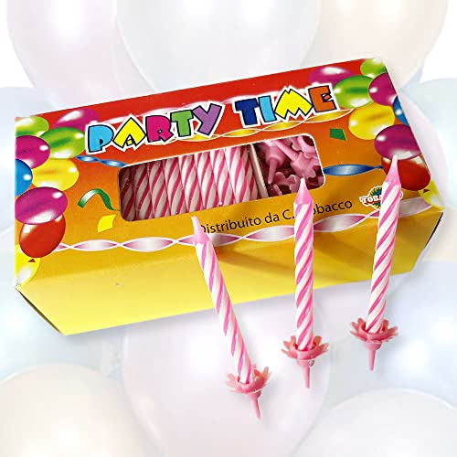 Maxi Lot de 100 bougies pour décoration de gâteau d'anniversaire cocktail fête apéritifs fête avec ces bougies mignonnes et colorées, décorations de fête (Rose)