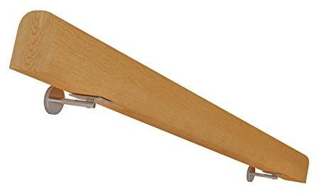 WORDFUN Main Courante D'escalier en Bois, Rambarde De Sécurité, Escaliers Poignée, Balustrade Antidérapant, pour Escalier Intérieur Kit De Support De Rampe D'escalier Garde