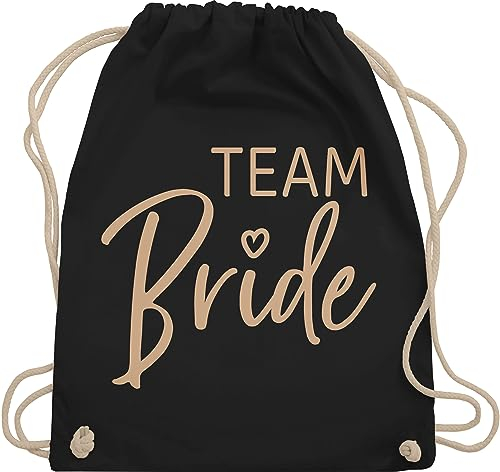 Turnbeutel Rucksack - JGA Junggesellenabschied Frauen - Team Bride Crew Braut Team - Unisize - Schwarz - tribe brauttaschen bachelorette party beutel junggesellinnenabschied outfit