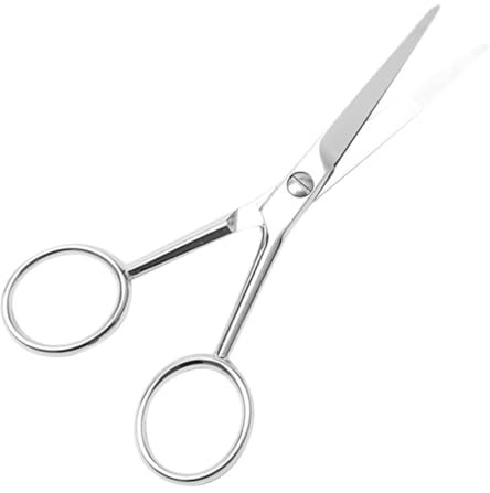 VINTORKY Edelstahl-haarschnittschere Für Männer Rutschfeste Präzise Bartschneider Mit Gezahntem Design Für Exakte Schnitte Für Bartpflege Ausdünnen Von Haaren Silberfarben Langlebig