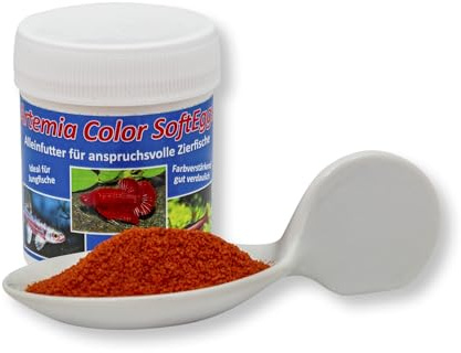 Artemia Color SoftEggs Aufzuchtfutter 40 g, für Jungfische, für Zierfische | Aufzuchtfutter und Farbfutter für Jungfische, anspruchsvolle Fische. Farbverstärkender Leckerbissen, Dekapsulierte Zysten