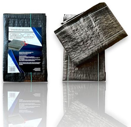 to do home Unkrautvlies - 2x5m - 100g/qm - strapazierfähig und reißfest - UV-abweisend wasserdurchlässig atmungsaktiv - Unterbodengewebe Gartenvlies Unkrautbekämpfung (Einzeln, Gartenvlies)