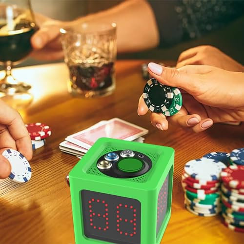 Temporizador De Juego, Temporizador De Cuenta Regresiva Digital De Cubo De 4 Lados De 1,4 Pulgadas, Brillo/Sonido Ajustable para Juego De Disparos De Casino De Ajedrez De Póquer Privado
