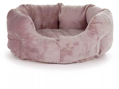 Mypado Katzenbett Tiger mit Plüschbezug waschbar Katzen Bettchen Plüsch Katzenkissen Rosa