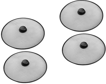 LABRIMP 4 Pièces Couverture Antidéflagrante Protection Anti-éclaboussures De Graisse Couvercle De Poêle à Frire Pot De Protection Poêle à Frire en INOX 202 Matériau en Acier Inoxydable