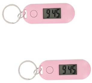 WOFASHPURET Digital Taschenuhr 2 Stü Elektronische Schlüsselanhänger Uhr Prüfung Digital Anhängeren Digitale Schlüsselanhänger Vintage Taschen Kettenclip Digitalen Für