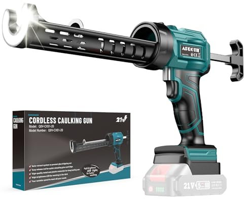 APROTII Pistolet Silicone Electrique Compatible avec Ma@kita Batteries 18V, Lumière LED, Pistolet Cartouche pour le Calfeutrage avec une Cartouche de 300 mL (Piles Non Incluses)