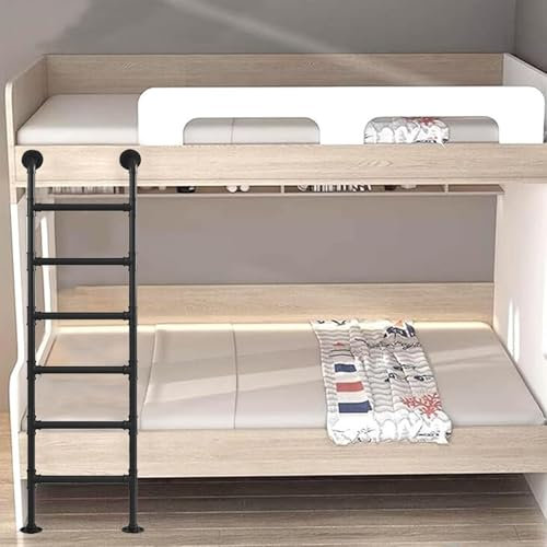 Scala a gradini in metallo per letto a castello con antincendio, resistente, montaggio a parete, per casa e loft (170,2 cm)