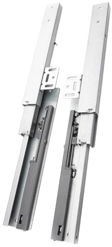 YCCYHQ Correderas para Cajones, Cierre Suave, Montaje y Soporte Inferior, Capacidad de Carga de 50 KG, 3 Pliegues, Guias Invisibles para Cajones, 1 Par(20CM/8IN)