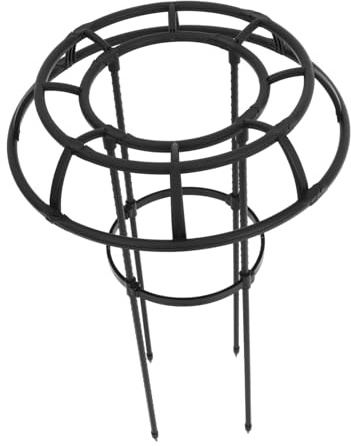 BESPORTBLE Enrejado para Plantas Trepadoras de Acero Negro Diseño Creativo, Soporte Resistente para Flores y Verduras en Jardín Exterior