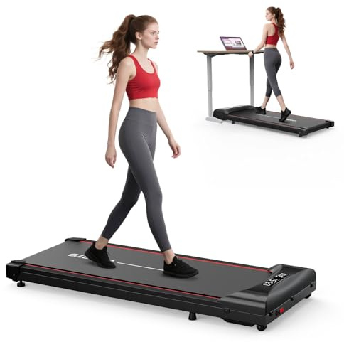 JOROTO Walking Pad, 3-in-1 Laufband für Zuhause, 2.25PS Ultra-Leises Laufband mit Fernbedienung & LED Anzeige, 1-6KM/H Walking Pad für Homeoffice, Kompakt & Tragbar