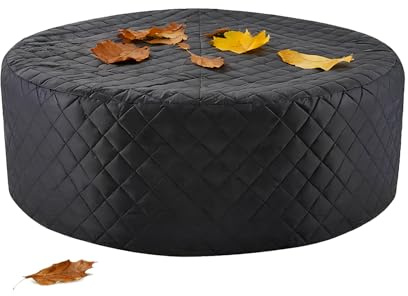 Thermo Whirlpool Abdeckung Rund, 208x70cm Isolierte Aufblasbare Whirlpool Thermo Komplettabdeckung mit Reißverschluss Tür, Winterfest Sonnenschutz Gesteppte Baumwolle Outdoor Spa Abdeckungen