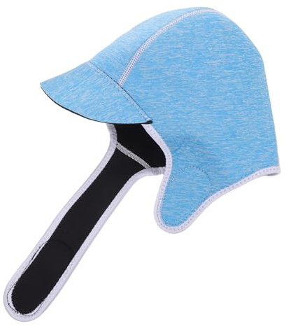 NOLITOY Thermal Diving Hood with Brim, 2mm Neoprene Scuba Diving Hat, Blue Water Sports Swim Cap for Surfing, Snorkeling, and Outdoor Underwater Activities