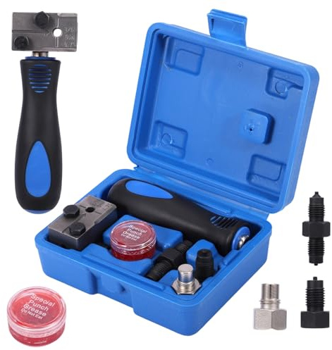 Wotrilw Herramienta de Abocardado, para Líneas de Freno 4,75 mm, Abocardador de Tubos de Freno Manual para DIN e ISO Doble Abocardado, Dispositivo para Tubos de Acero y Cobre en Taller