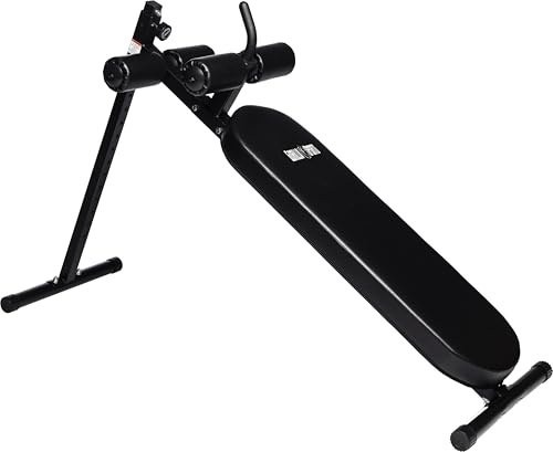 GORILLA SPORTS® Sit Up Bank - Verstellbar, gepolsterte Beinfixierung, Max. Load 200kg, aus Stahl, Schwarz - Trainingsbank, Bauchtrainer, Hantelbank, Fitnessbank, Rückentrainer, Sit-Up