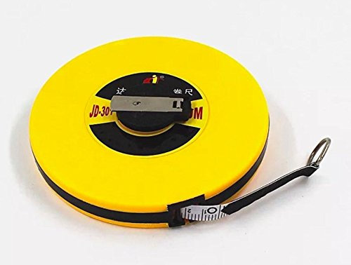 30M (Metre) Fibreglass Surveyors Geared Measure Measuring Tape Reel Roll